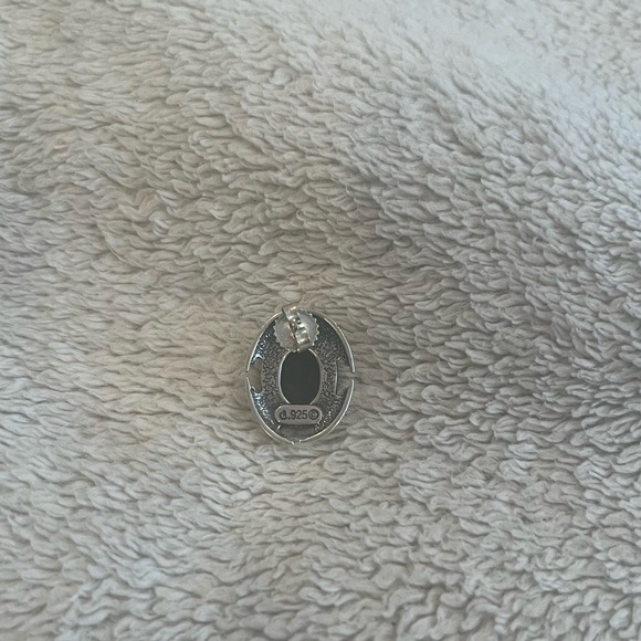 Sterling silver intarsia earrings - Picture 2 of 2